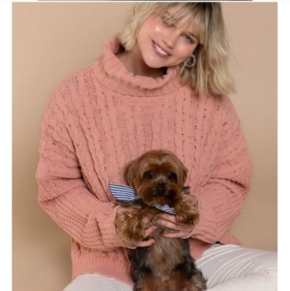 61922 POL Cable Knit Sweater - Picture 2 of 3